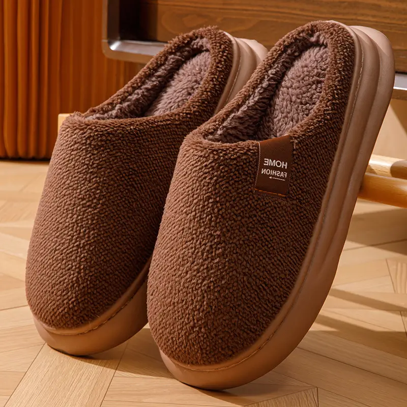 New Couple Cotton Slippers for Autumn and Winter, Indoor Non-Slip Thick-Soled Home Cotton Slippers, Warm Plush Home Slippers - Image 18