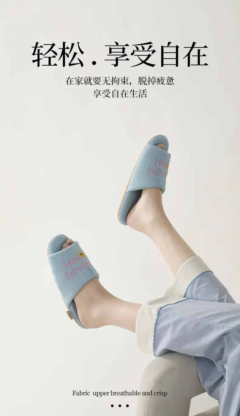 Cross-Border Foreign Trade Women's Slippers Embroidered Slippers Silent Home Open Slippers Wooden Floor Slippers — feature 5