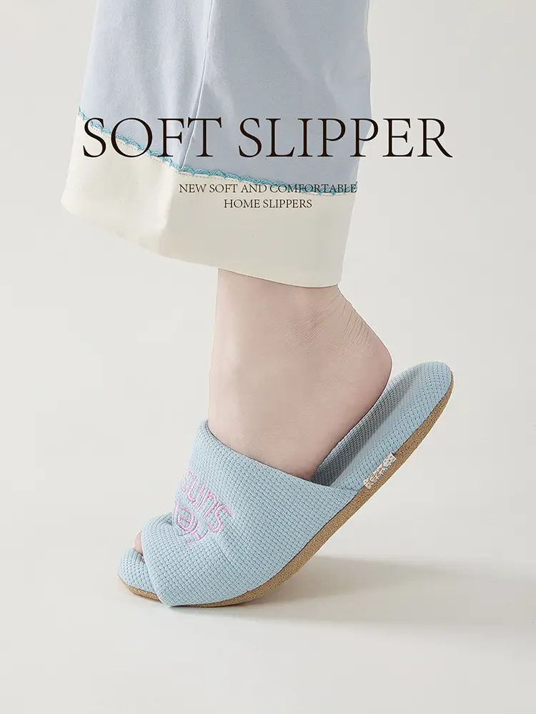 Cross-Border Foreign Trade Women's Slippers Embroidered Slippers Silent Home Open Slippers Wooden Floor Slippers — feature 7