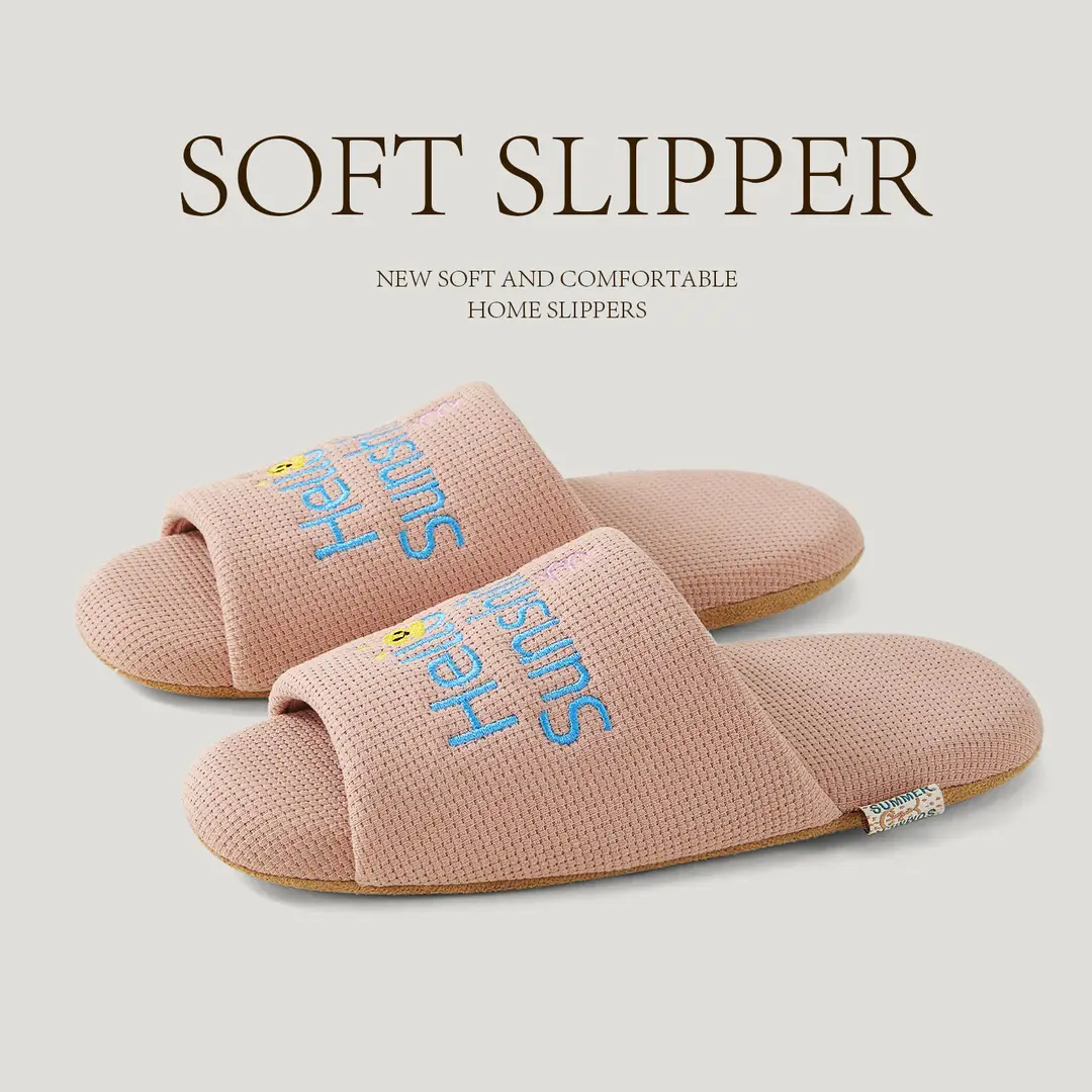 Cross-Border Foreign Trade Women's Slippers Embroidered Slippers Silent Home Open Slippers Wooden Floor Slippers - Image 5