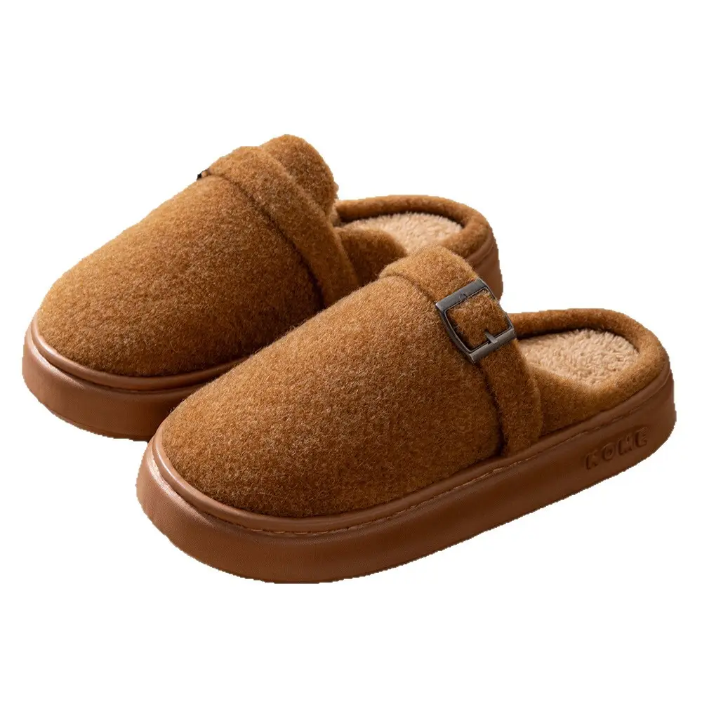 2025 Plush Warm Home Winter Cotton Slippers for Couples That Can Be Worn Outside Eva Thick-Soled Cotton Slippers Wholesale - Image 8