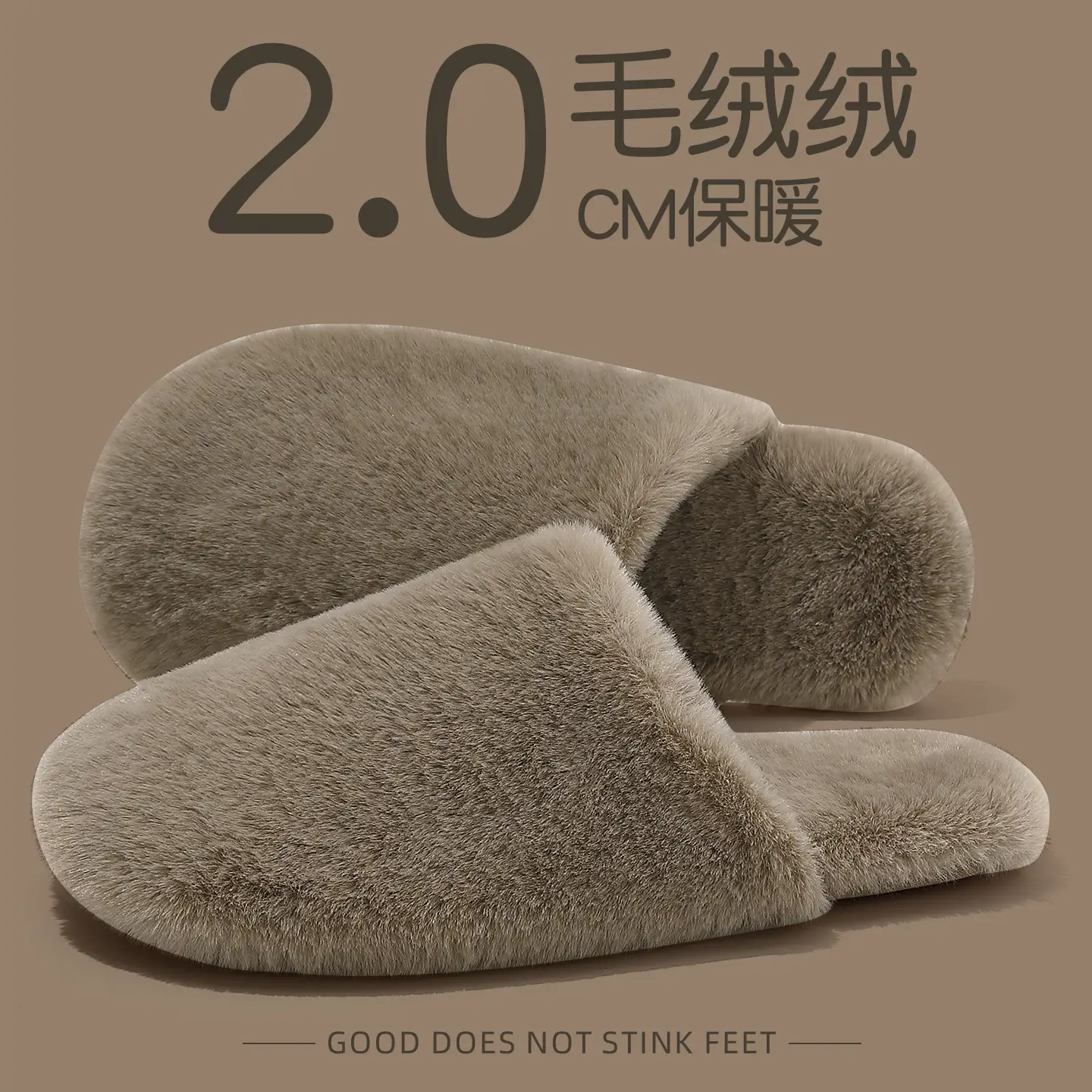 Women Furry Slippers Warm Cotton Indoor Winter - Image 2