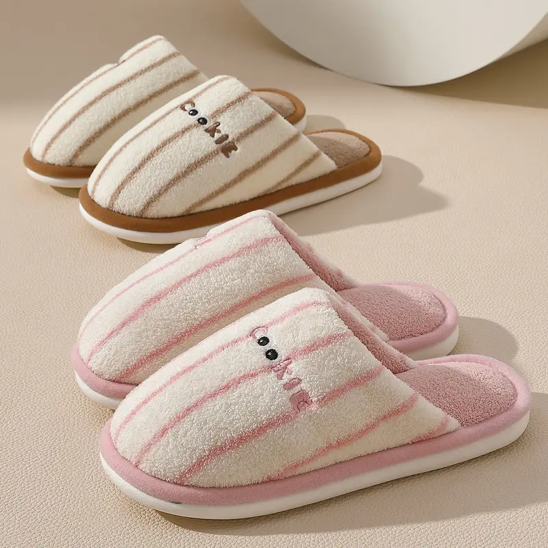 Thickened Cotton Slippers for Women in Autumn and Winter, Cute Home Use for Couples, Indoor Warm Cotton Slippers, Comfortable Half-Pack and Men's Cotton Slippers - Image 7