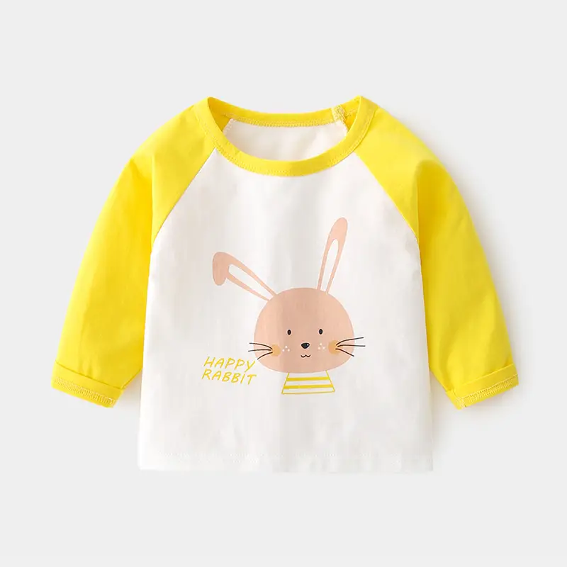 Baby Long Sleeve T-Shirt Yellow White Train Print - Image 8