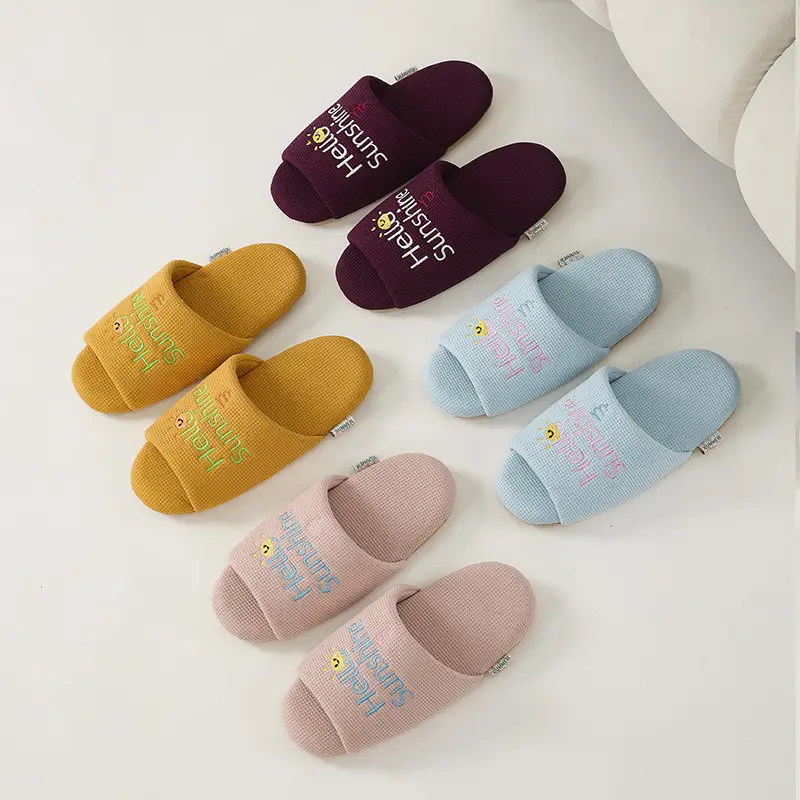 Nanbowan Silent Silent Slippers for Women Indoor Home Household Non-Harmful Floor Soft Bottom Couple Four-Season Sandals for Men