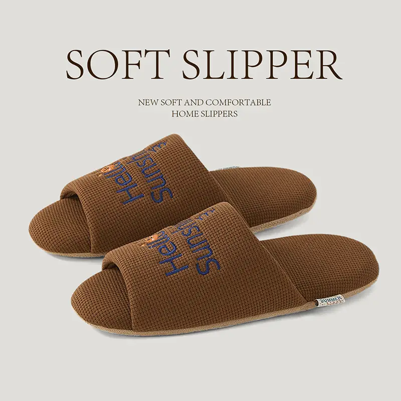 Nanbowan Silent Silent Slippers for Women Indoor Home Household Non-Harmful Floor Soft Bottom Couple Four-Season Sandals for Men