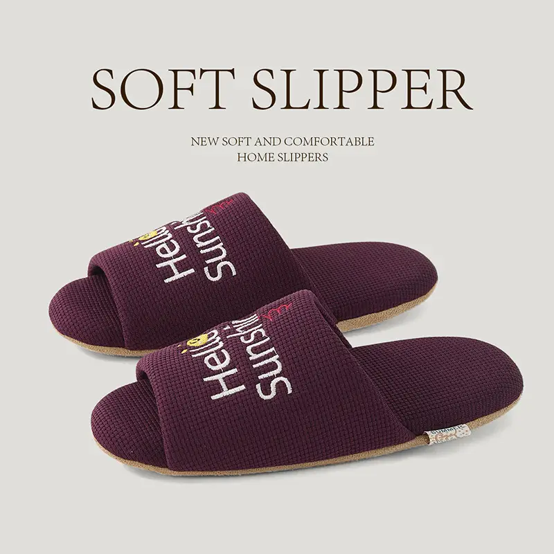 Nanbowan Silent Silent Slippers for Women Indoor Home Household Non-Harmful Floor Soft Bottom Couple Four-Season Sandals for Men