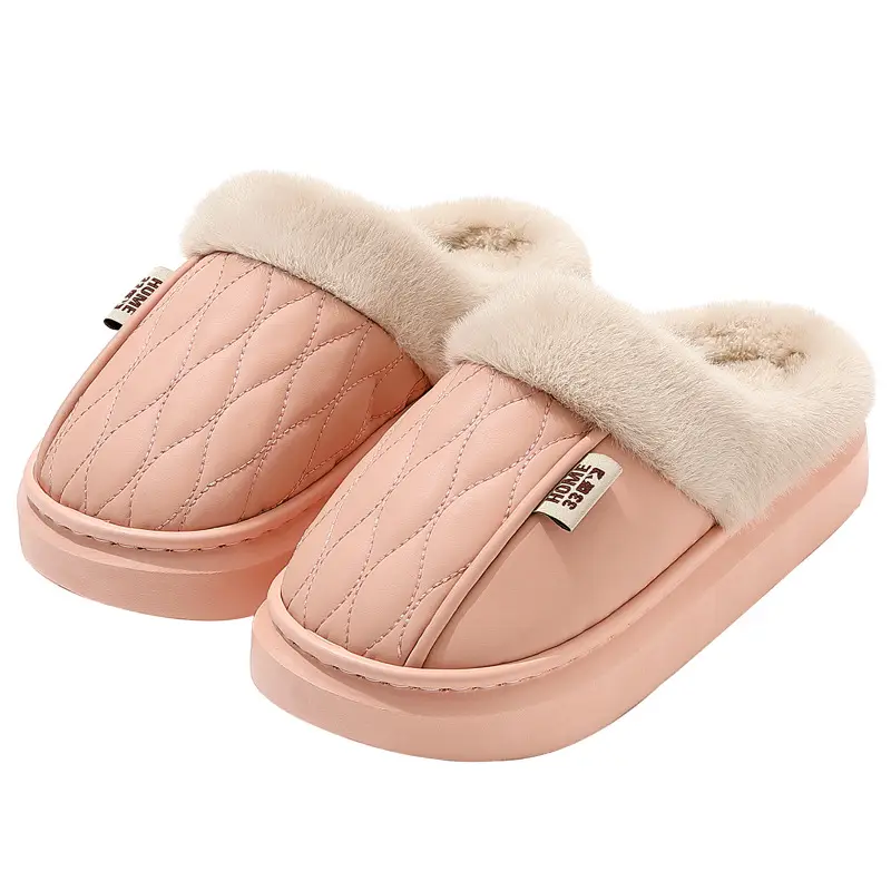 Men's Cotton Slippers 2025 Autumn and Winter New Style Home Indoor Thick-Soled Non-Slip Waterproof Cotton Slippers for Parents Wholesale