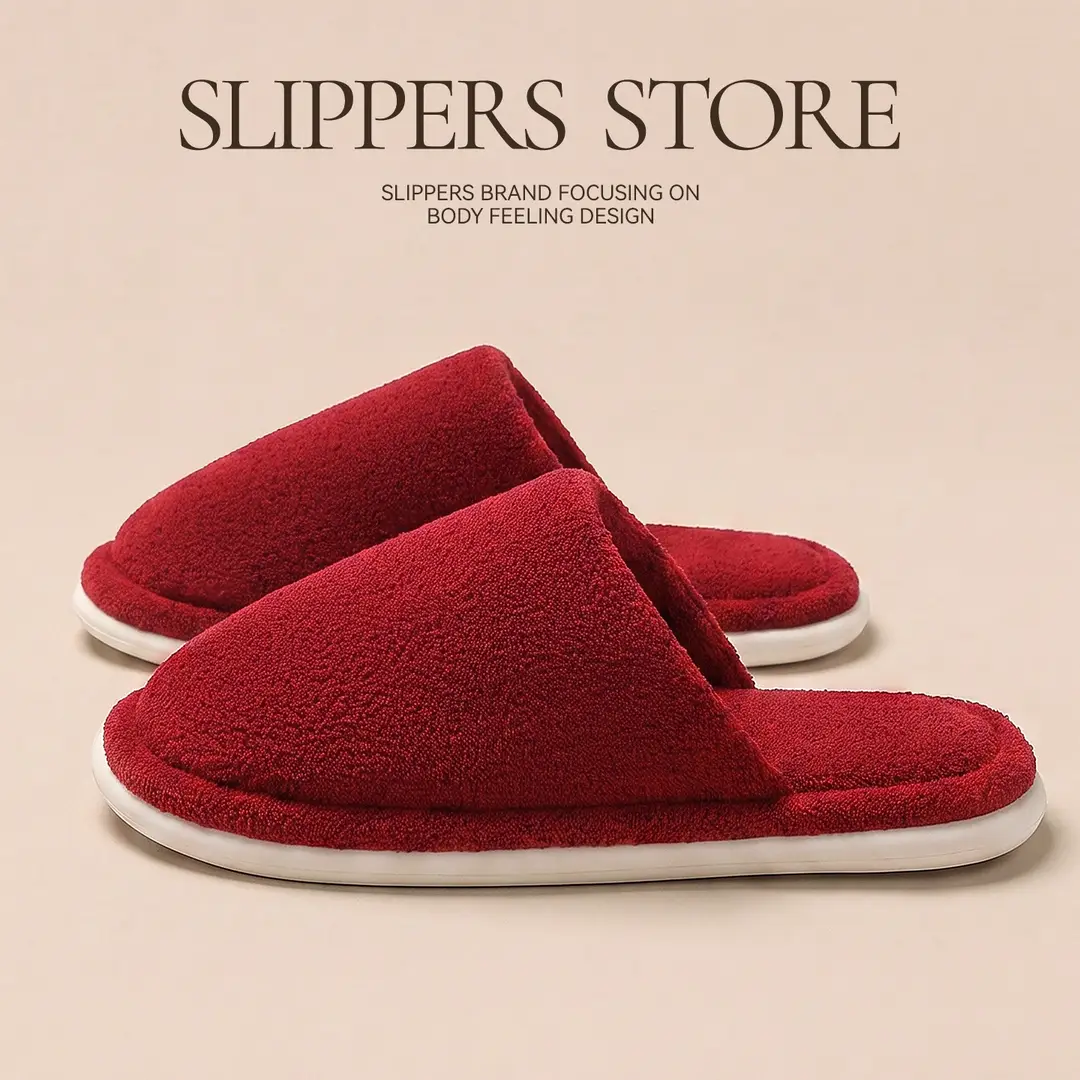 Cotton Slippers for Women, New Autumn and Winter Non-Slip Plush Warm Indoor Home Cotton Shoes, Couple's Floor Cotton Slippers for Men Wholesale - Image 6