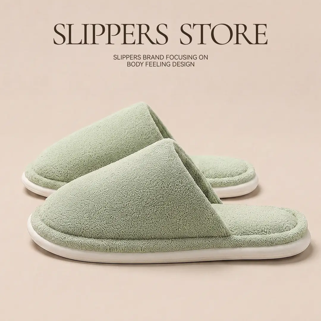 Cotton Slippers for Women, New Autumn and Winter Non-Slip Plush Warm Indoor Home Cotton Shoes, Couple's Floor Cotton Slippers for Men Wholesale - Image 8