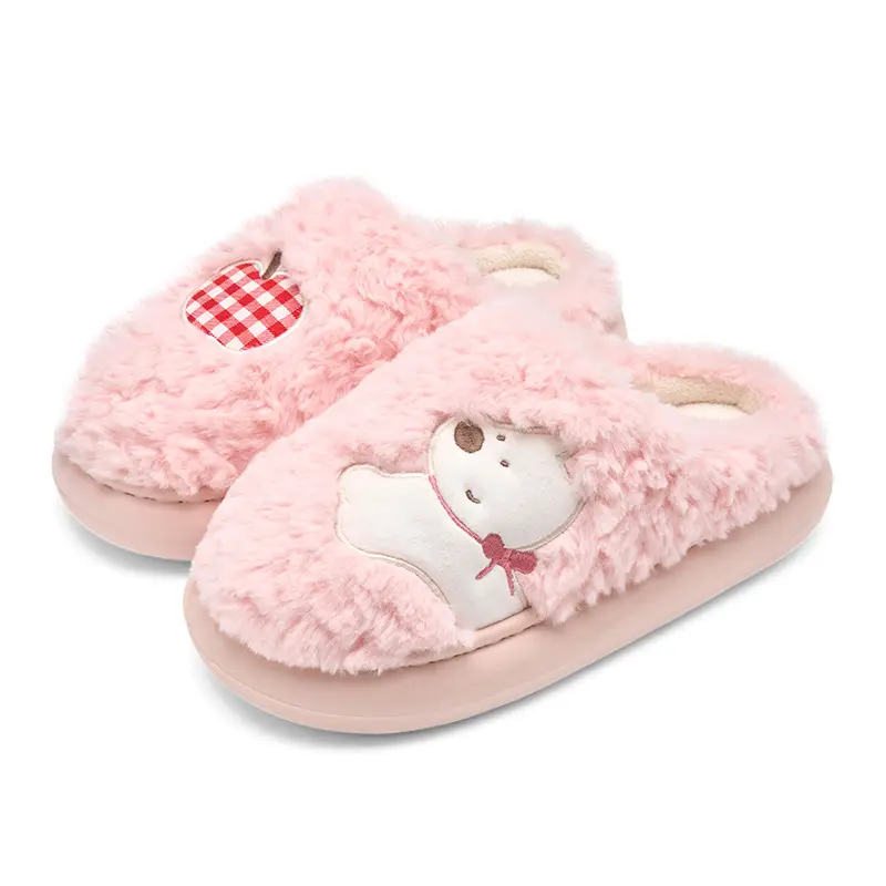 2025 Winter Cotton Slippers for Girls Red Anti-Slip - Image 10
