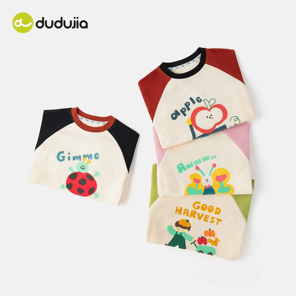 Winter Boys' Raglan T-Shirt Apple Heart Design - Image 8