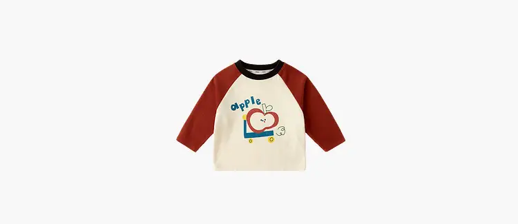 Winter Boys' Raglan T-Shirt Apple Heart Design — feature 15