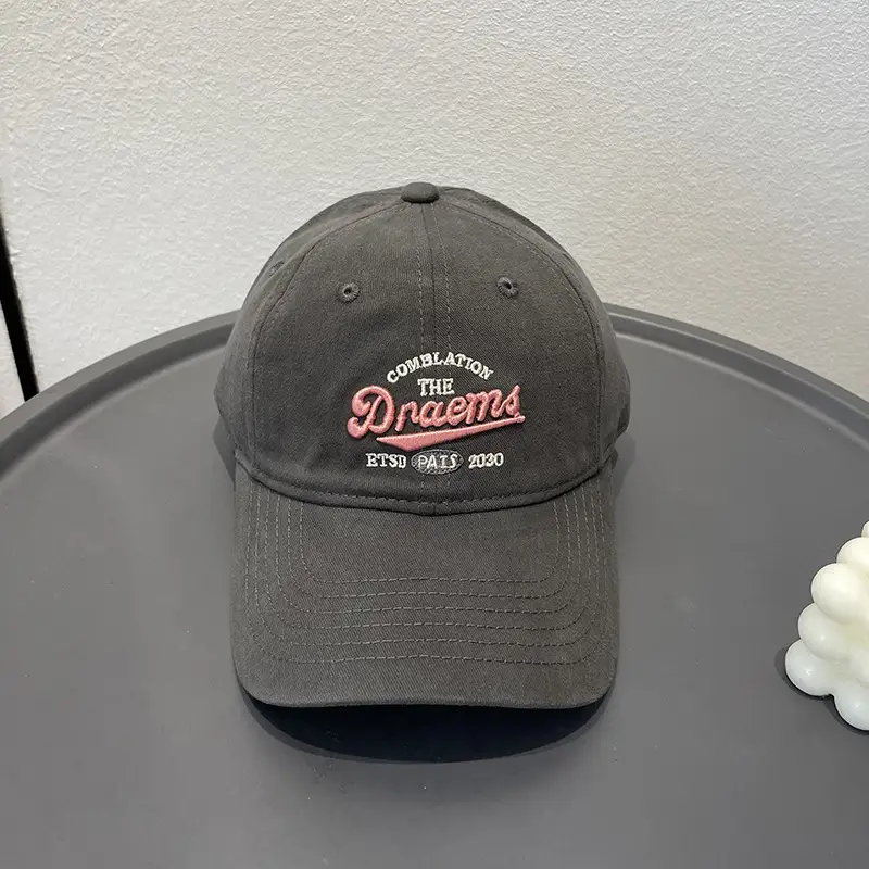 Women Personalized Letter Baseball Caps Pink Black White - Image 5