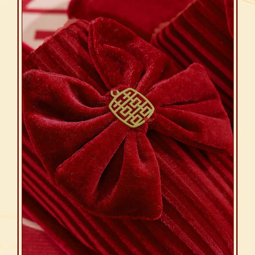 Autumn and Winter Wedding Cotton Slippers for Newlyweds, Festive Big Red Pair of Bride and Groom Indoor Dowry Accessible Luxury — feature 11