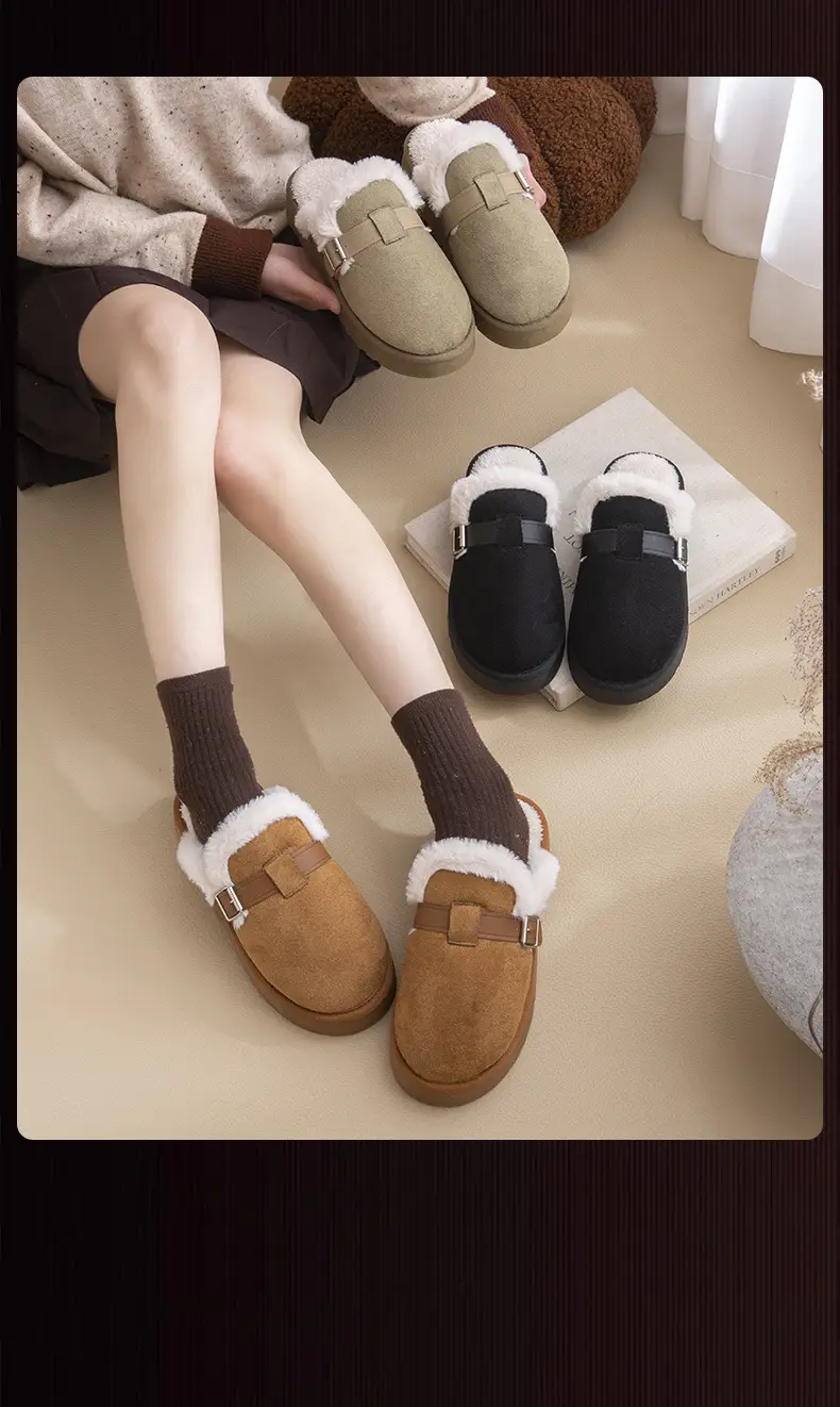 Women Winter Fleece Lined Lamb Wool Slippers Hot Trend 2024 — feature 18