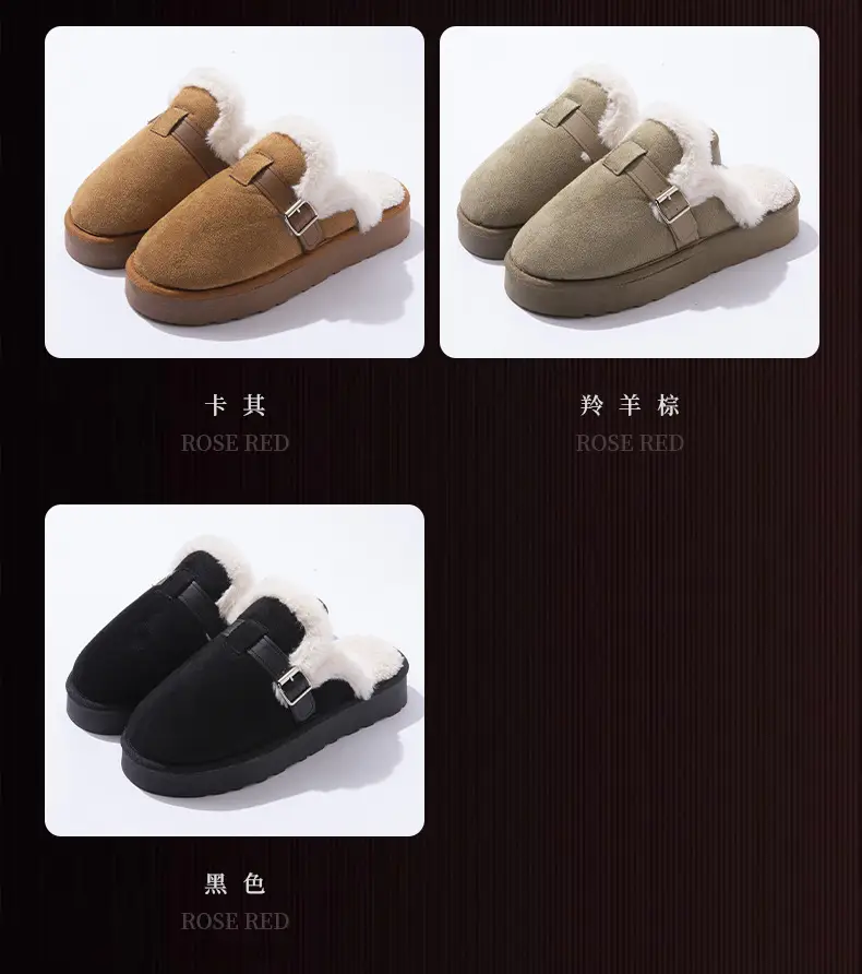 Women Winter Fleece Lined Lamb Wool Slippers Hot Trend 2024 — feature 3