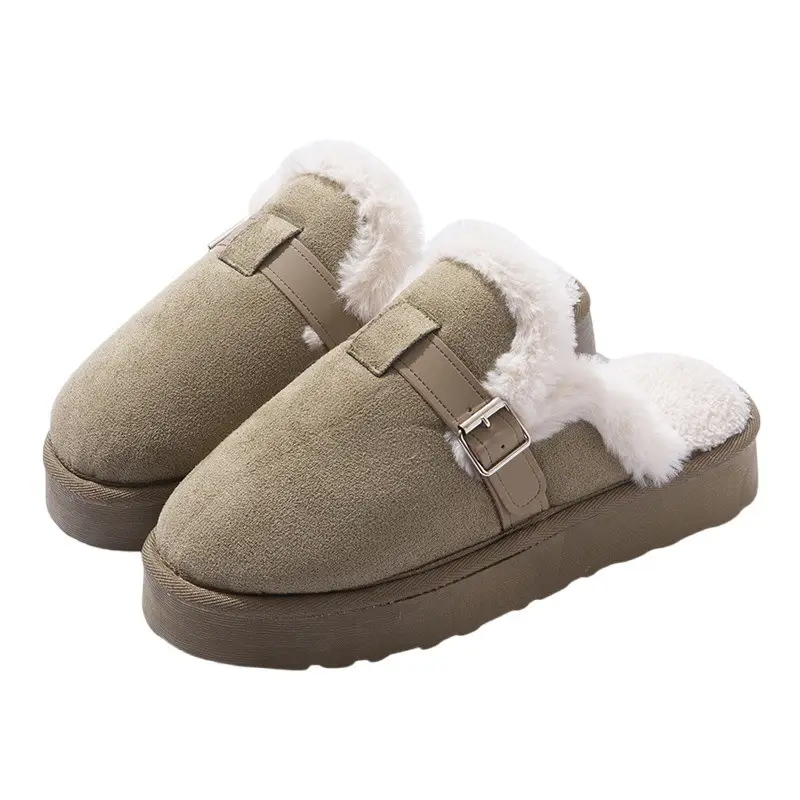 Women Winter Fleece Lined Lamb Wool Slippers Hot Trend 2024 - Image 3