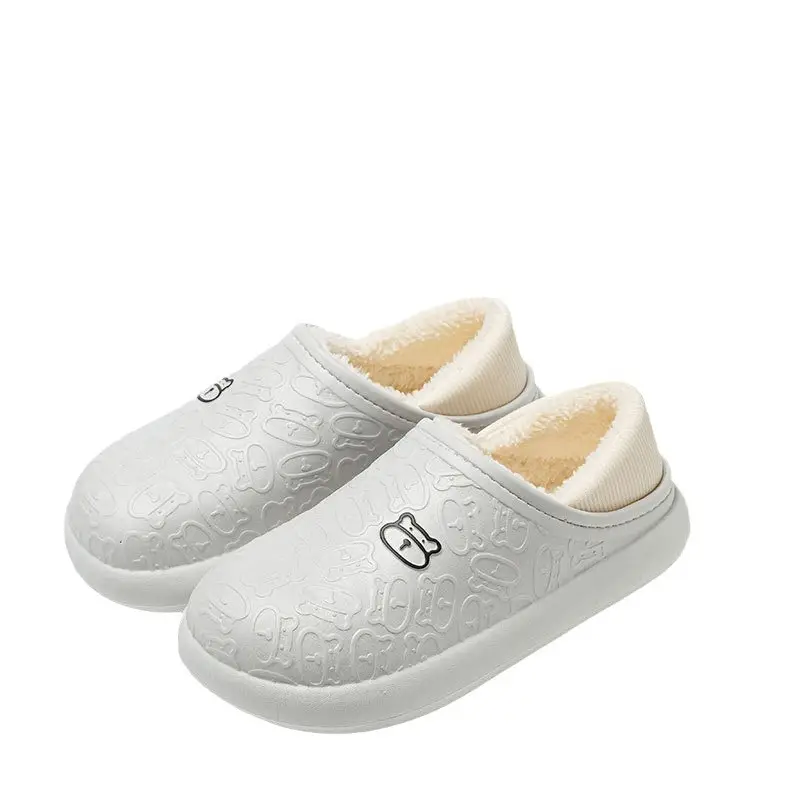 2023 New Cotton Slippers for Women in Autumn and Winter Waterproof, Non-Slip and Velvet Warm Couples Home and Outdoor Wear Bag Heel Cotton Shoes for Men - Image 13