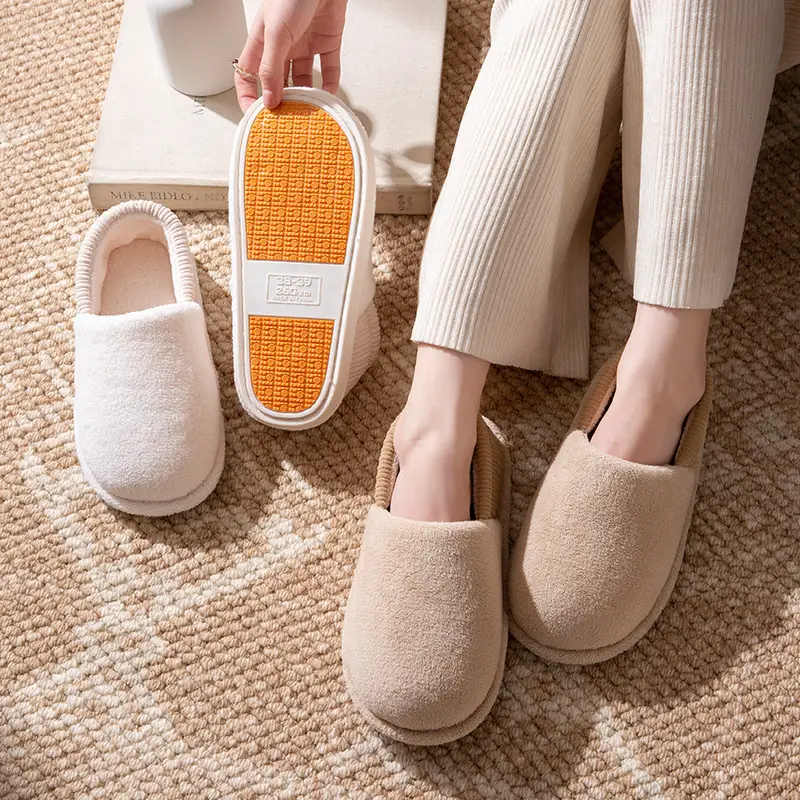 2025 Women Cotton Slippers Grey Warm Home Use - Image 6
