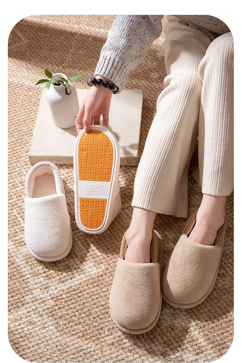 2025 Women Cotton Slippers Grey Warm Home Use — feature 4