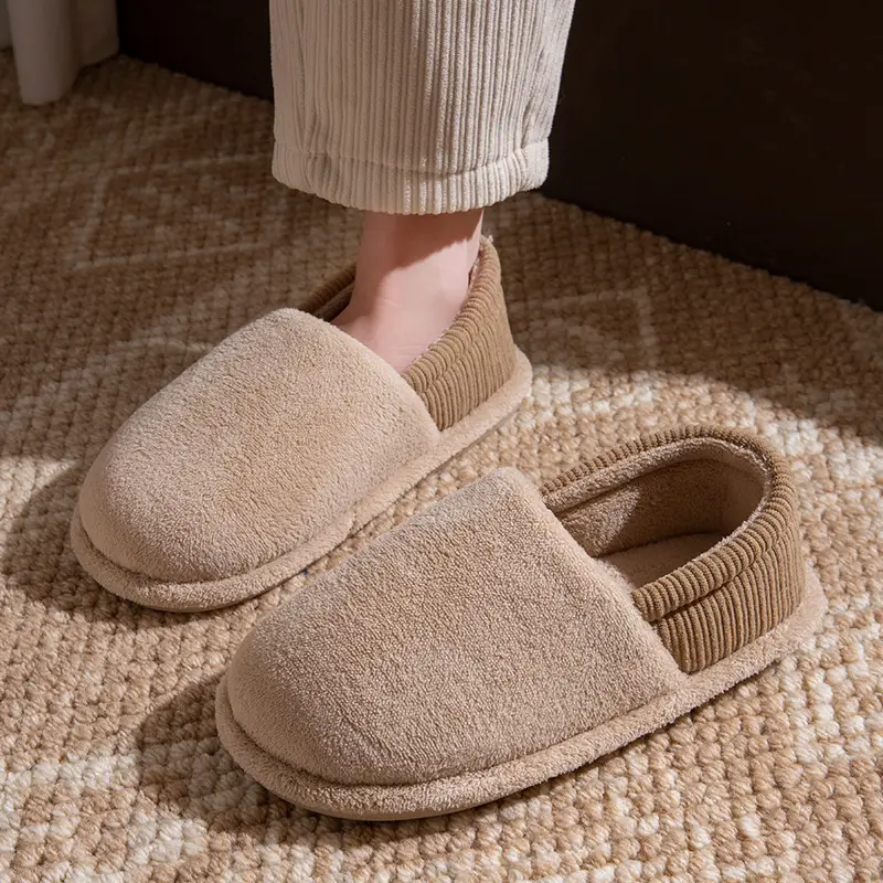 2025 Women Cotton Slippers Grey Warm Home Use - Image 4