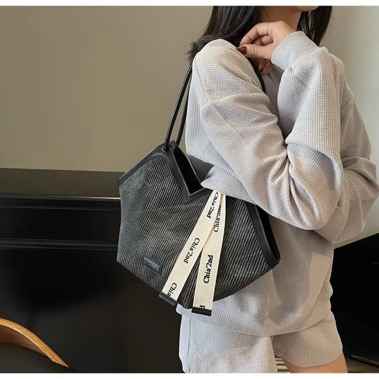 Women Beige Satchel Tote Bag Large Capacity — feature 21