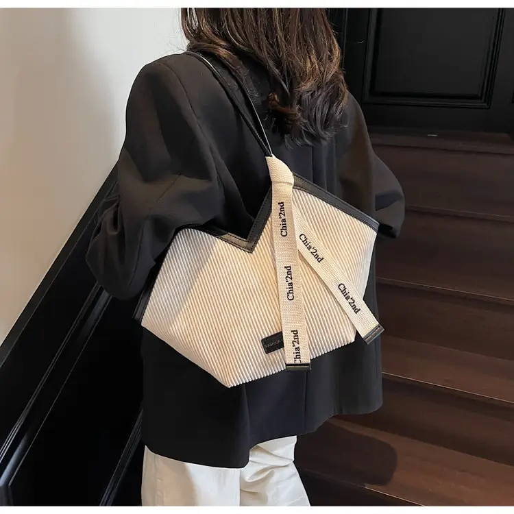 Women Beige Satchel Tote Bag Large Capacity — feature 50