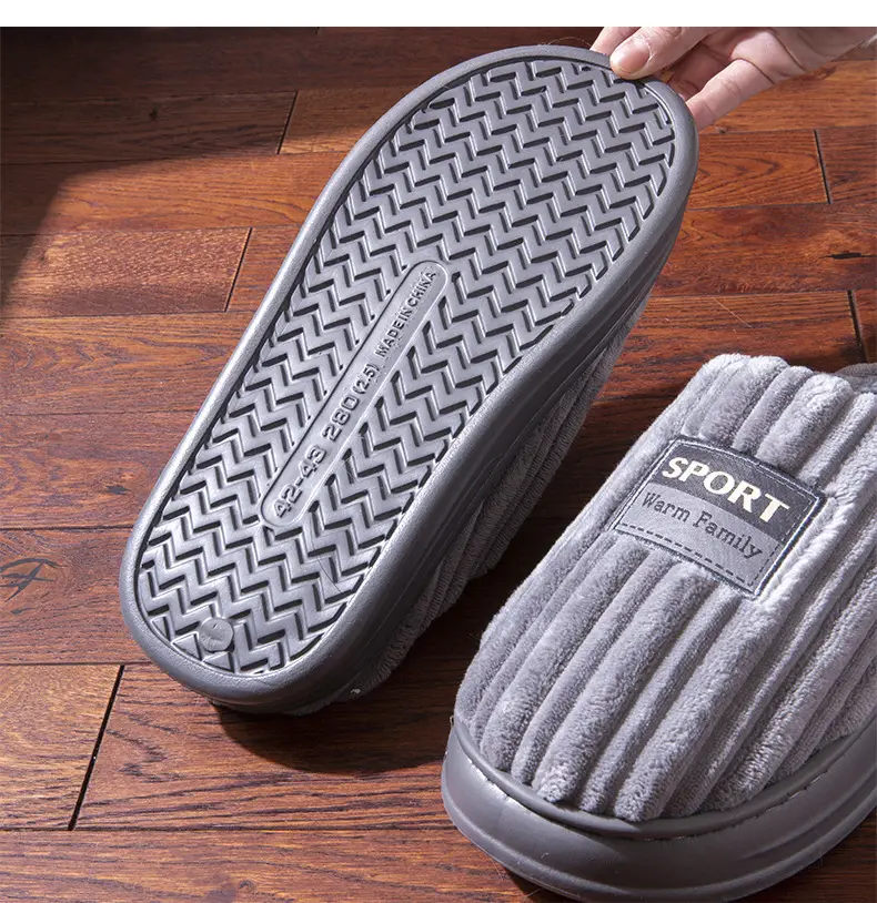 Plus Size Cotton Slippers for Men Autumn Winter 2025 — feature 11