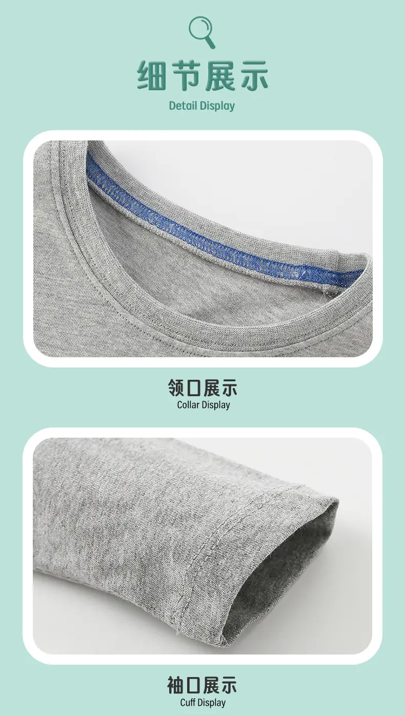 Autumn 2025 Boys T-Shirt Gray Cartoon Crew Neck — feature 7