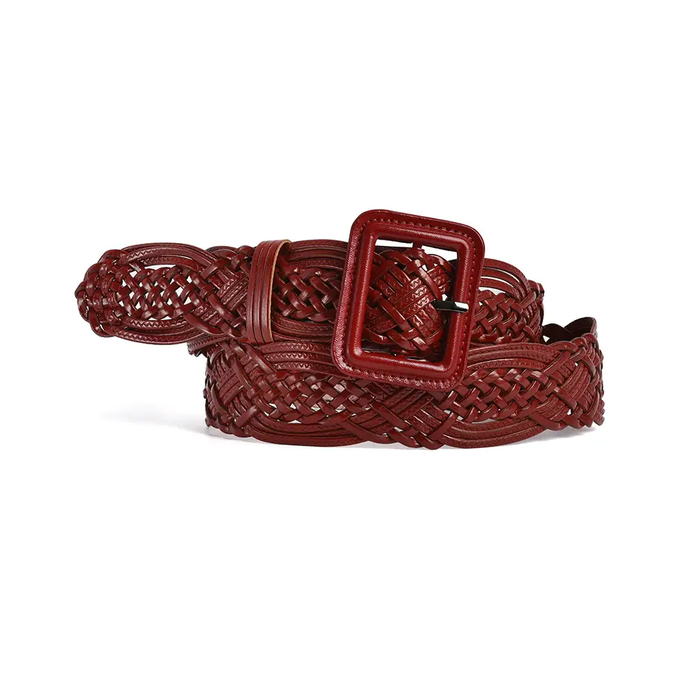 Hand-Woven Tan Belt for Women Casual Dress Belt Wholesale