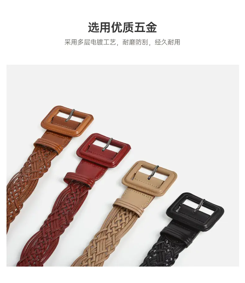 Hand-Woven Tan Belt for Women Casual Dress Belt Wholesale — feature 5