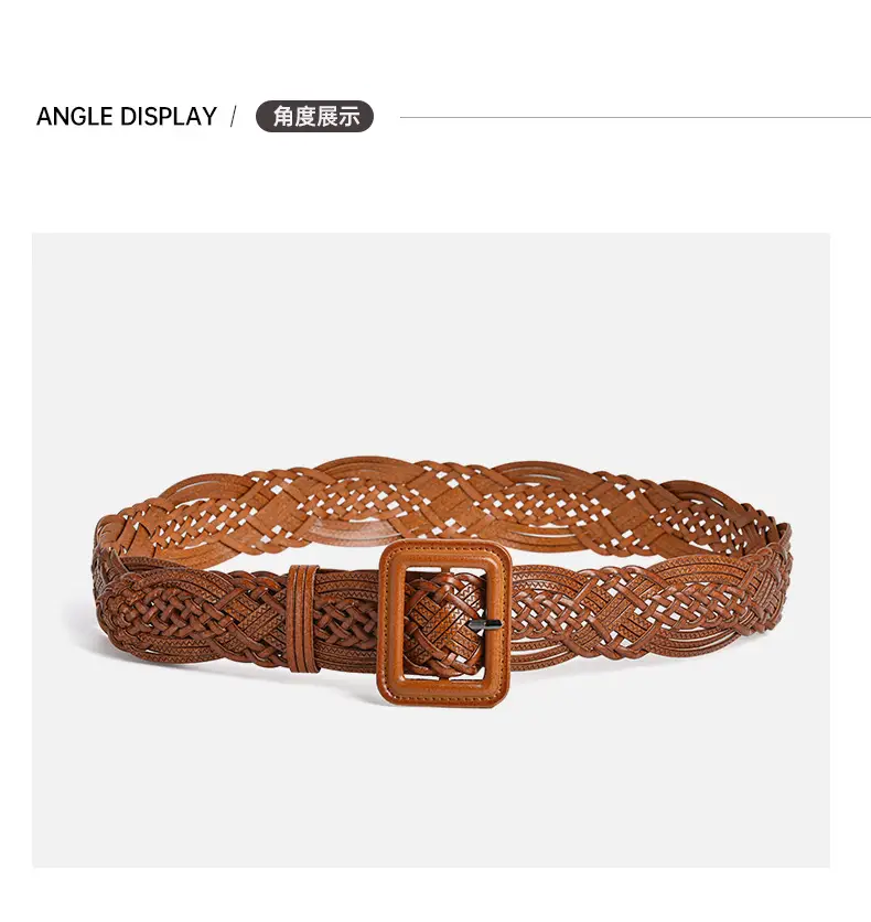 Hand-Woven Tan Belt for Women Casual Dress Belt Wholesale — feature 7