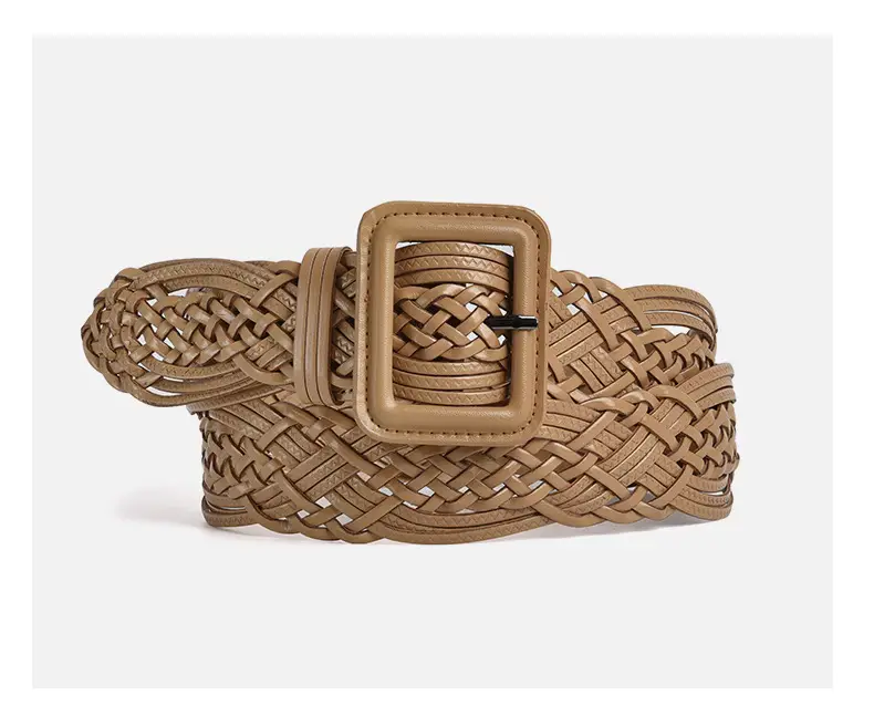 Hand-Woven Tan Belt for Women Casual Dress Belt Wholesale — feature 9
