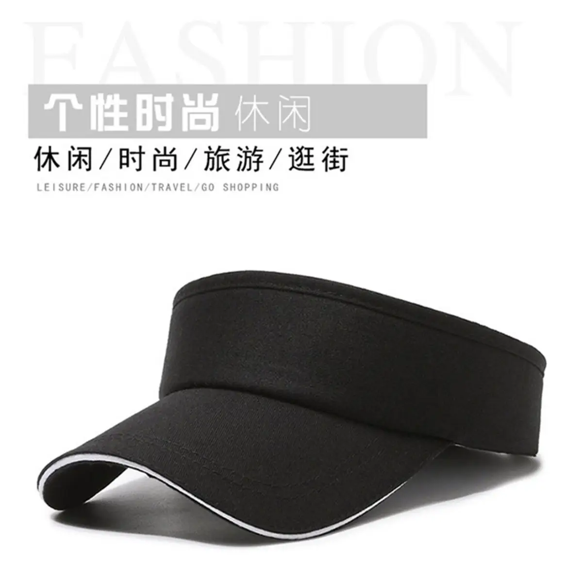 Men UV Visor Hat Light Grey Outdoor Sports
