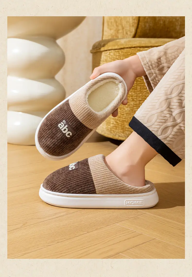 2025 Warm Wool Slippers Pink White Couple Style — feature 14