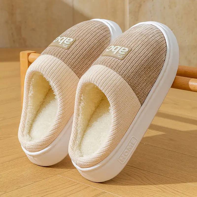 2025 Warm Wool Slippers Pink White Couple Style