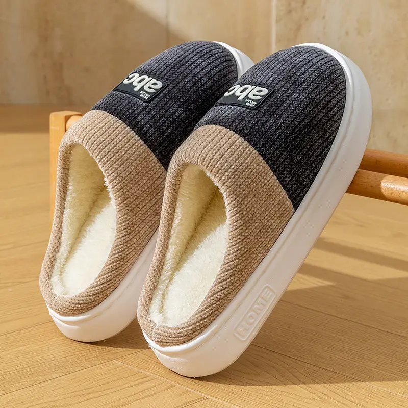 2025 Warm Wool Slippers Pink White Couple Style