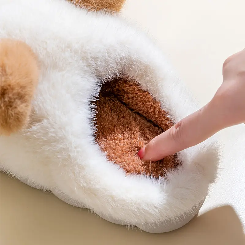 Baby Bear Slippers Winter Soft Cotton Indoor - Image 6