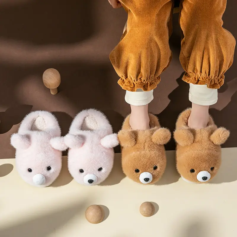 Baby Bear Slippers Winter Soft Cotton Indoor - Image 7