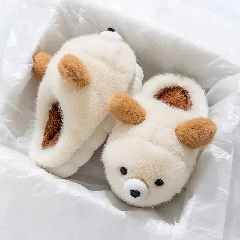 Baby Bear Slippers Winter Soft Cotton Indoor - Image 4