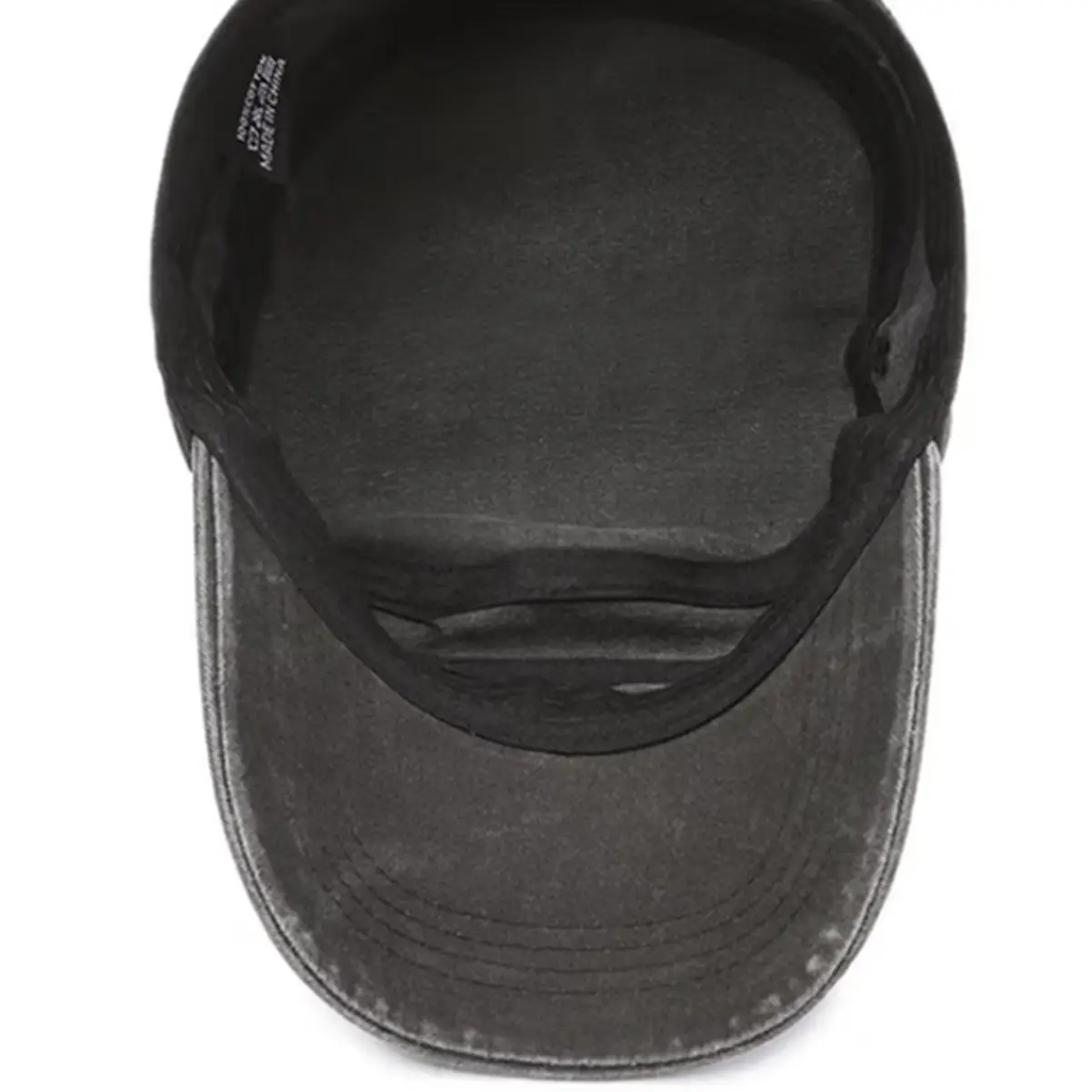Men Grey Baseball Cap with 3 Straps - Image 6