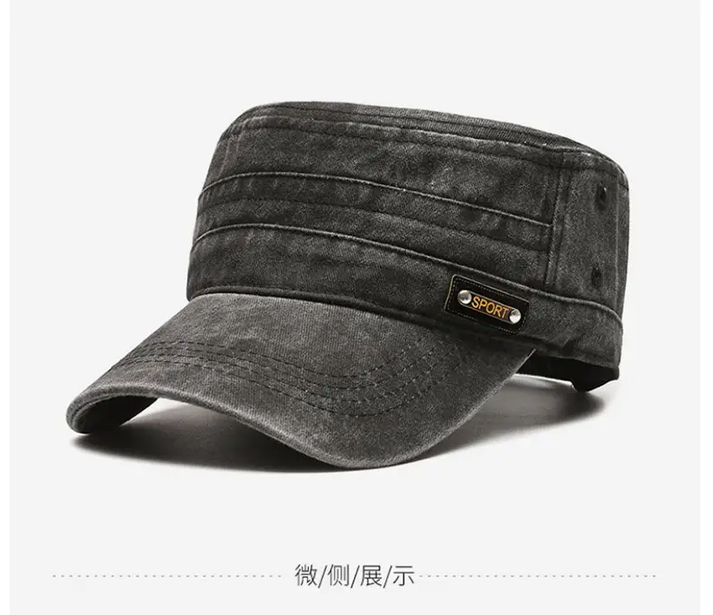 Men Grey Baseball Cap with 3 Straps — feature 10