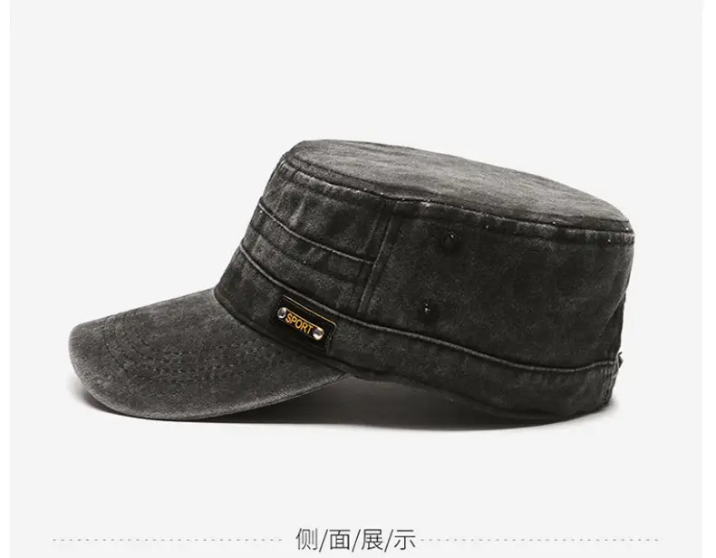 Men Grey Baseball Cap with 3 Straps — feature 11