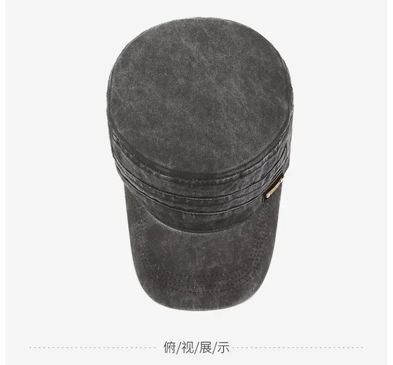 Men Grey Baseball Cap with 3 Straps — feature 13