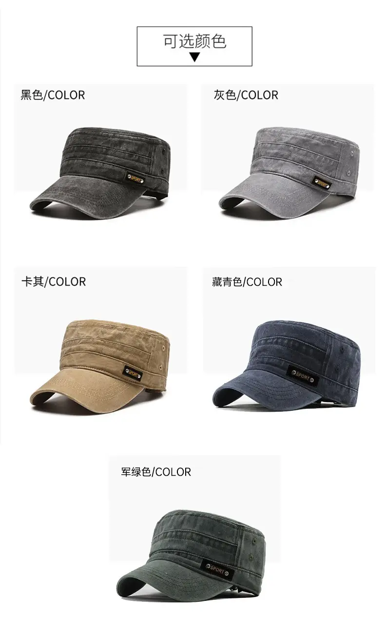 Men Grey Baseball Cap with 3 Straps — feature 4