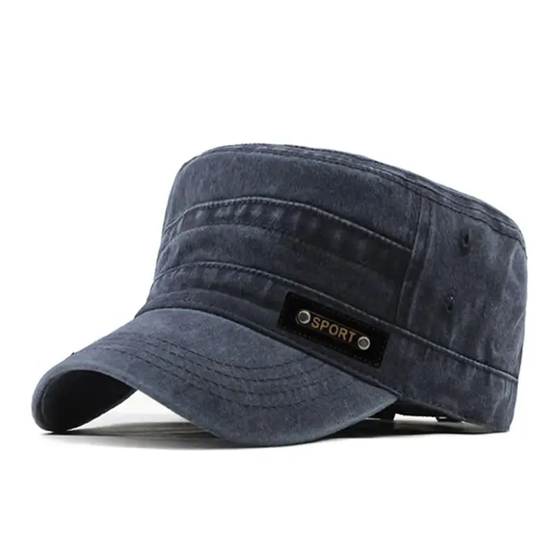 Men Grey Baseball Cap with 3 Straps - Image 2