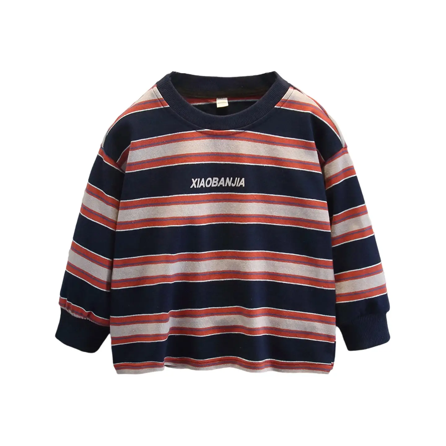 Boys Striped Hoodie Set Cotton Red Blue White - Image 6