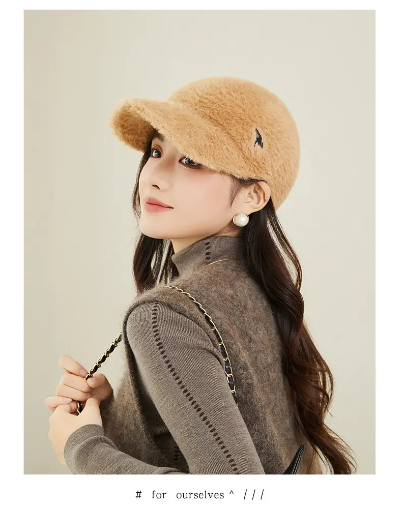New Korean Style Plush Baseball Cap Women Winter Cycling Travel — feature 12