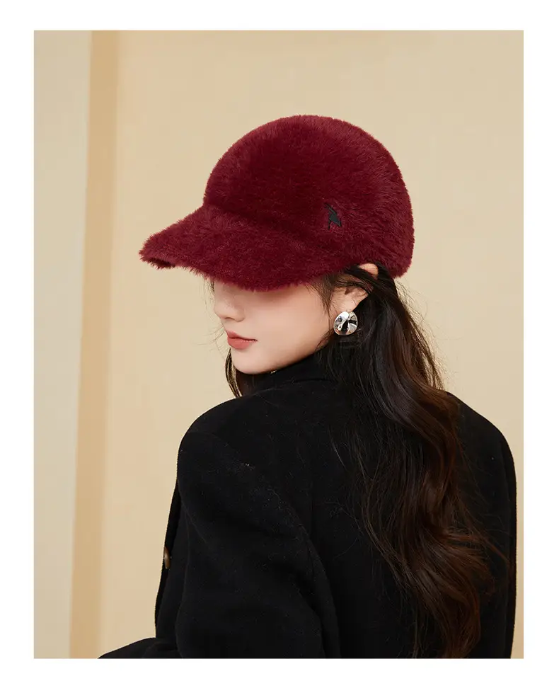 New Korean Style Plush Baseball Cap Women Winter Cycling Travel — feature 19